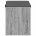 Panca per ingresso con cuscino Sonoma grigia 63 x 38 x 45 cm