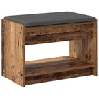 Panca per ingresso con cuscino Legno vecchio 63 x 38 x 45 cm