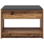 Panca per ingresso con cuscino Legno vecchio 63 x 38 x 45 cm