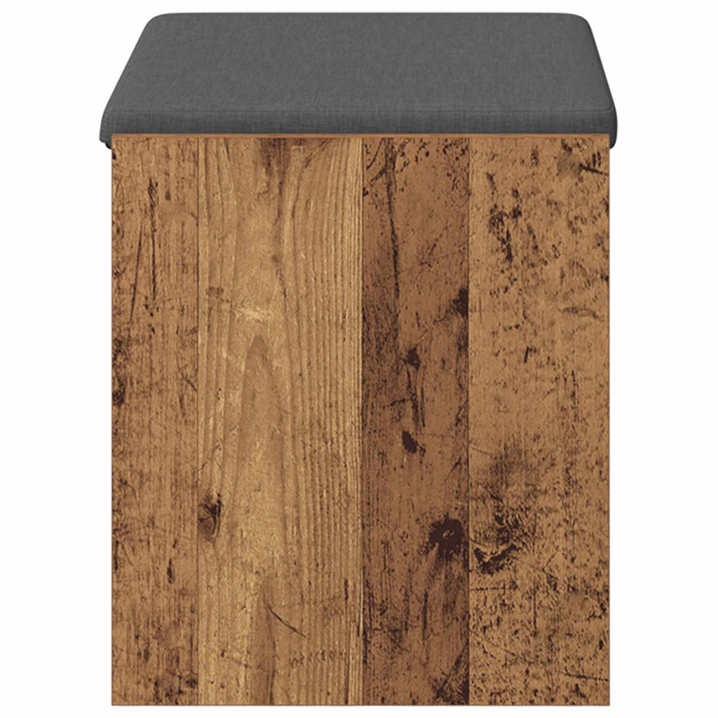 Panca per ingresso con cuscino Legno vecchio 63 x 38 x 45 cm