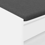 Panca per ingresso con cuscino Bianco 83 x 38 x 45 cm