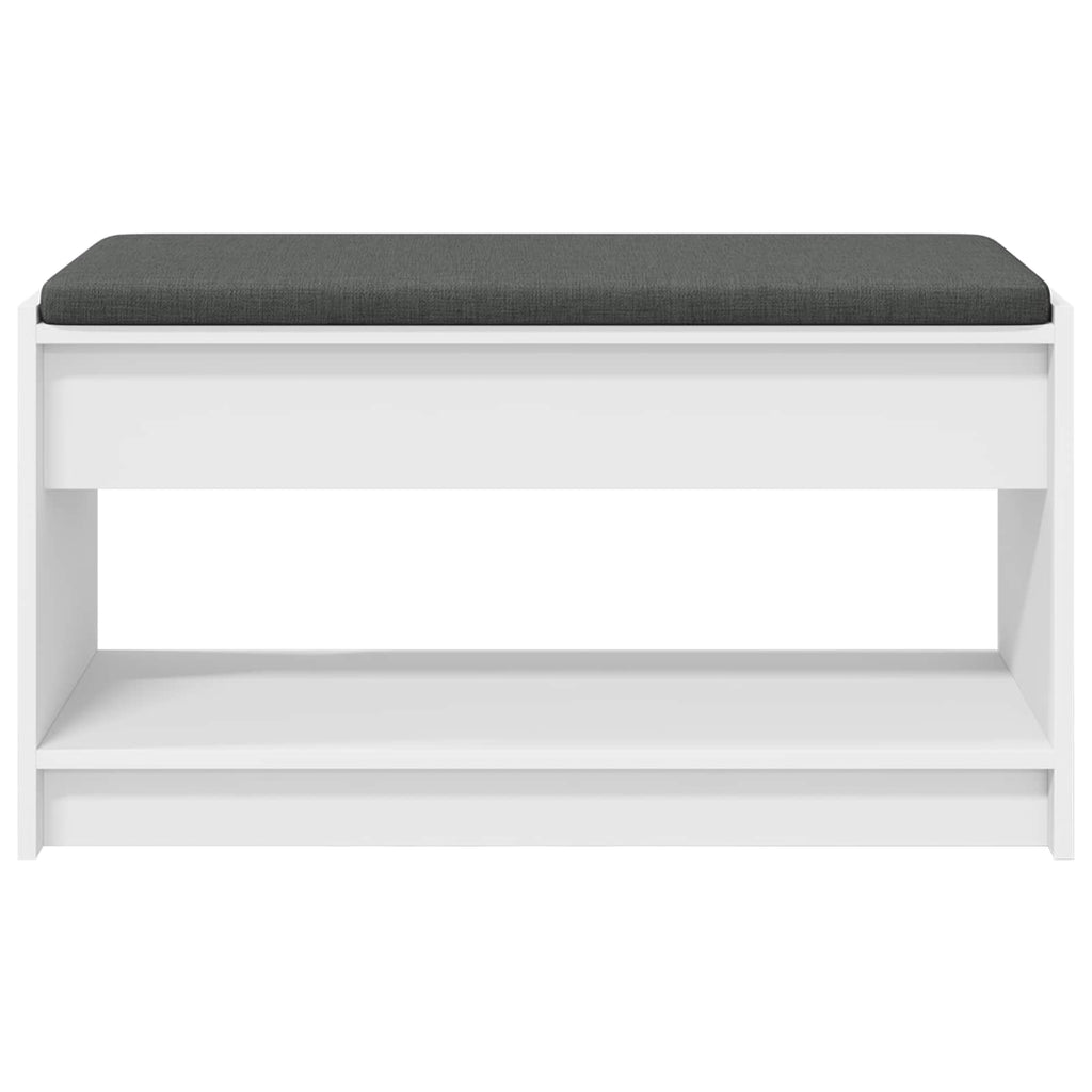 Panca per ingresso con cuscino Bianco 83 x 38 x 45 cm