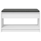 Panca per ingresso con cuscino Bianco 83 x 38 x 45 cm