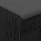 Panca per ingresso con cuscino Rovere Nero 83 x 38 x 45 cm