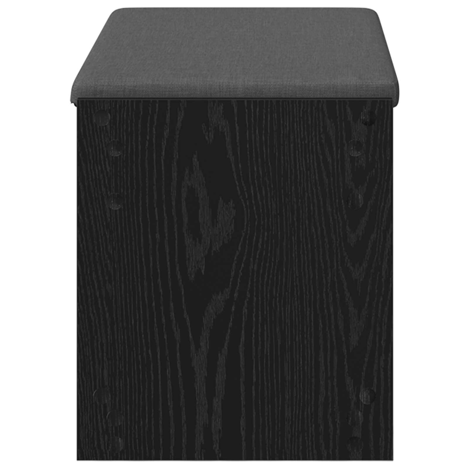Panca per ingresso con cuscino Rovere Nero 83 x 38 x 45 cm