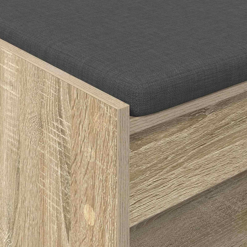 Panca per ingresso con cuscino Rovere Sonoma 83 x 38 x 45 cm