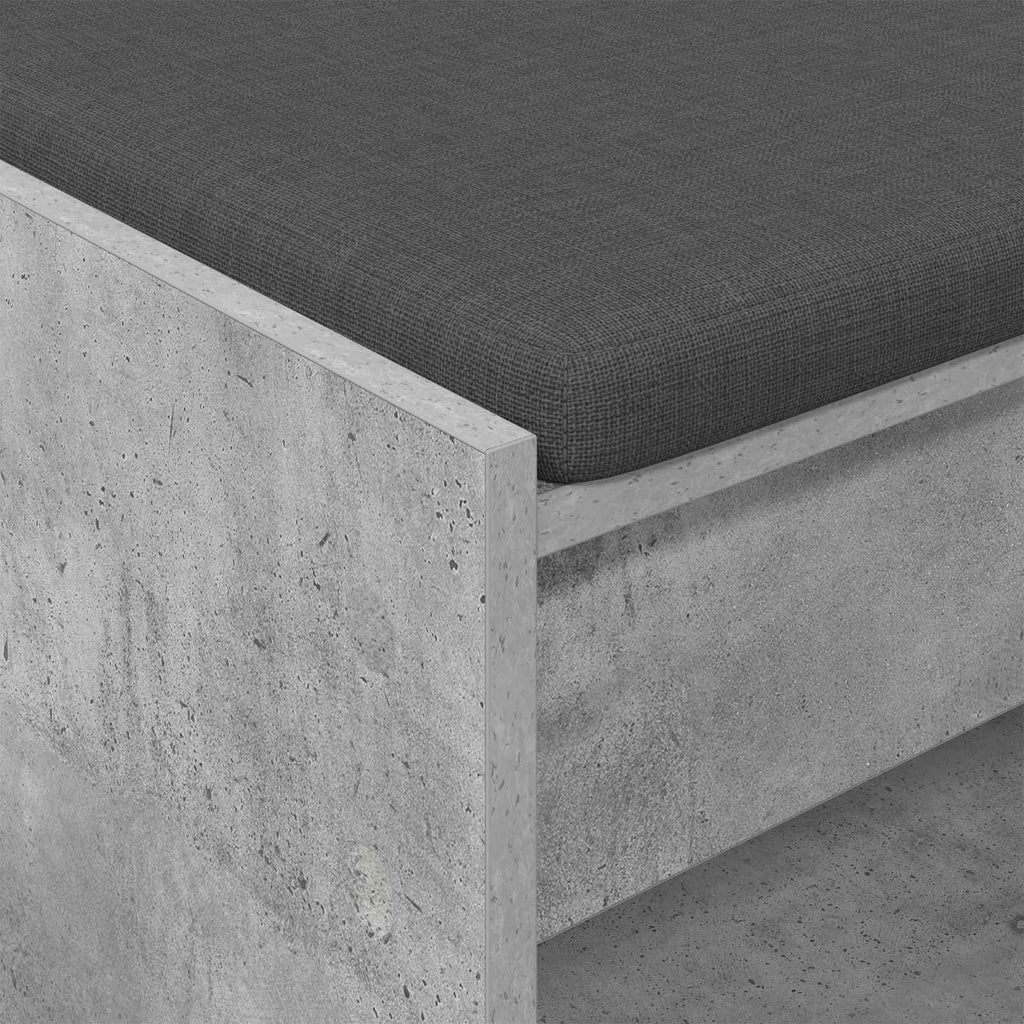 Panca per ingresso con cuscino Grigio Cemento 83 x 38 x 45 cm