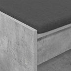 Panca per ingresso con cuscino Grigio Cemento 83 x 38 x 45 cm