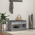 Panca per ingresso con cuscino Grigio Cemento 83 x 38 x 45 cm