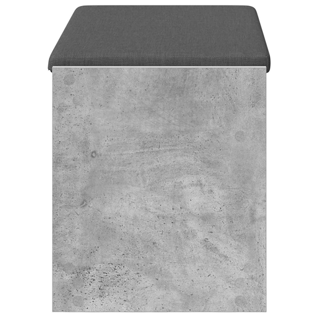 Panca per ingresso con cuscino Grigio Cemento 83 x 38 x 45 cm