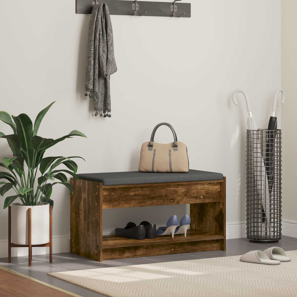 Panca per ingresso Quercia Affumicata 83 x 38 x 45 cm