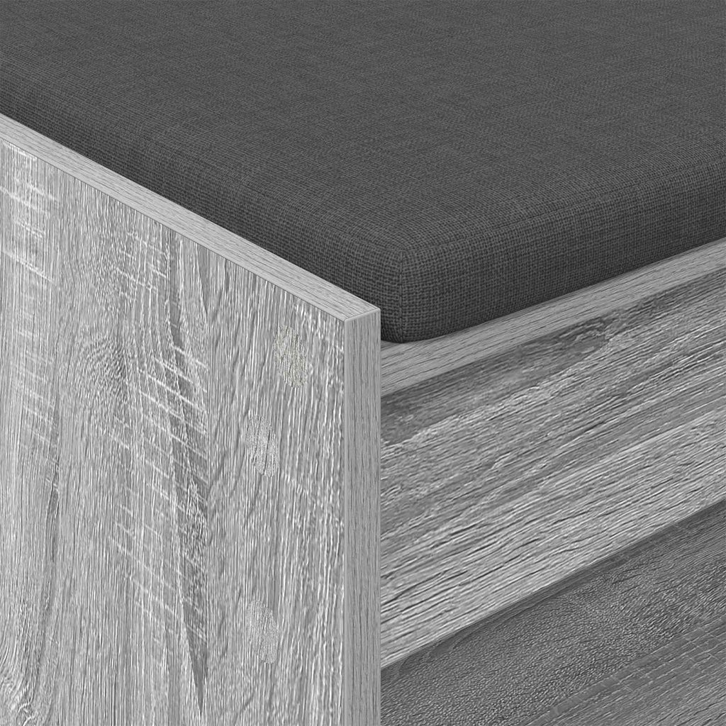 Panca per ingresso con cuscino Sonoma grigia 83 x 38 x 45 cm