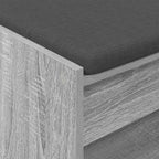 Panca per ingresso con cuscino Sonoma grigia 83 x 38 x 45 cm