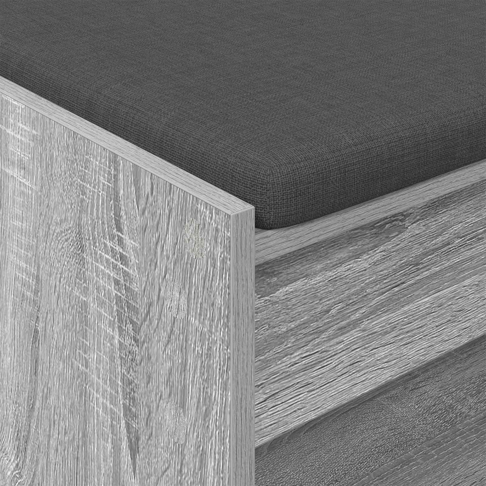 Panca per ingresso con cuscino Sonoma grigia 83 x 38 x 45 cm