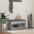 Panca per ingresso con cuscino Sonoma grigia 83 x 38 x 45 cm