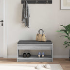 Panca per ingresso con cuscino Sonoma grigia 83 x 38 x 45 cm
