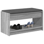 Panca per ingresso con cuscino Sonoma grigia 83 x 38 x 45 cm