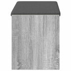Panca per ingresso con cuscino Sonoma grigia 83 x 38 x 45 cm