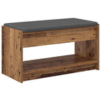 Panca per ingresso con cuscino Legno vecchio 83 x 38 x 45 cm