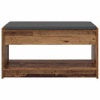Panca per ingresso con cuscino Legno vecchio 83 x 38 x 45 cm