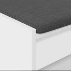 Panca per ingresso con cuscino Bianco 103 x 38 x 45 cm