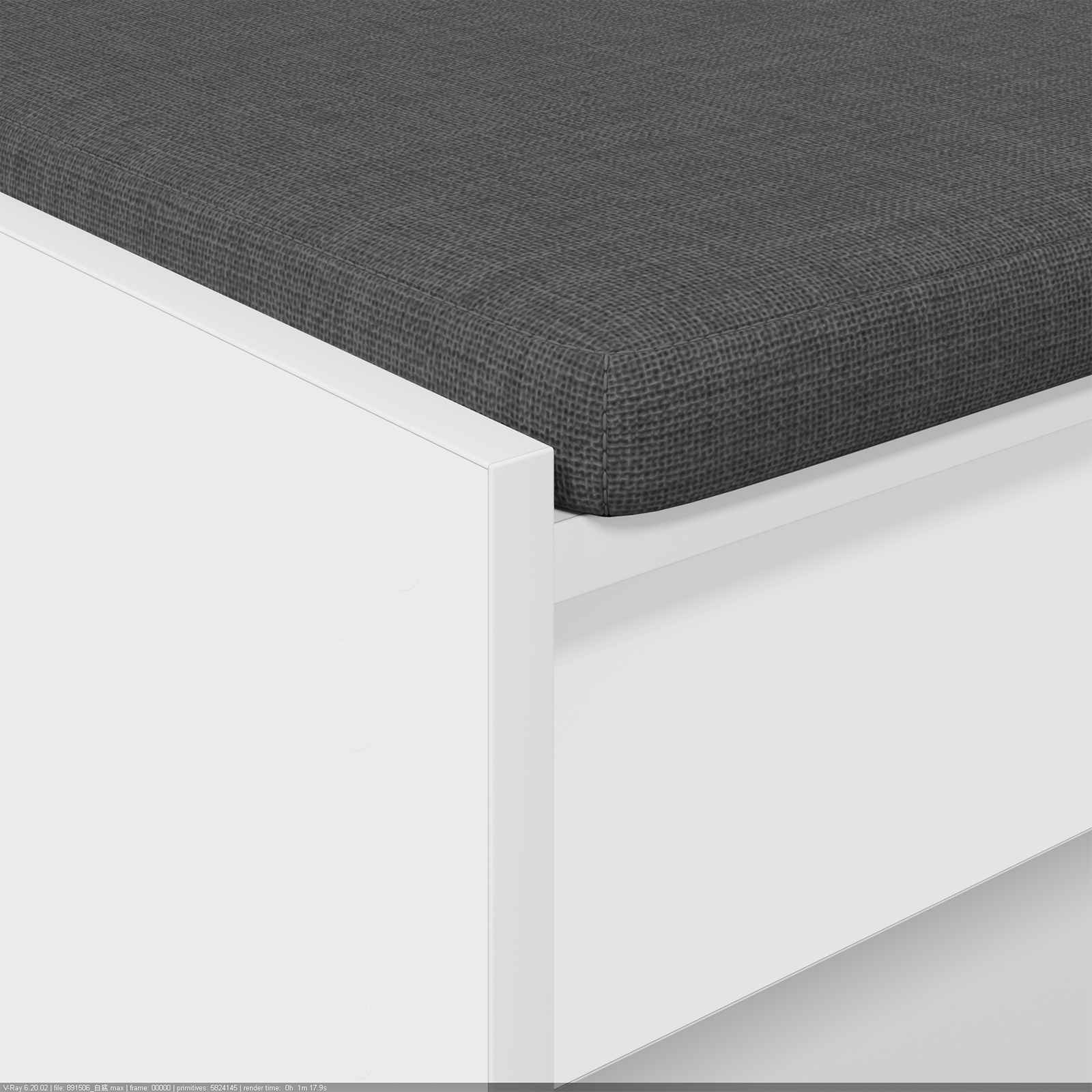 Panca per ingresso con cuscino Bianco 103 x 38 x 45 cm