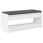 Panca per ingresso con cuscino Bianco 103 x 38 x 45 cm