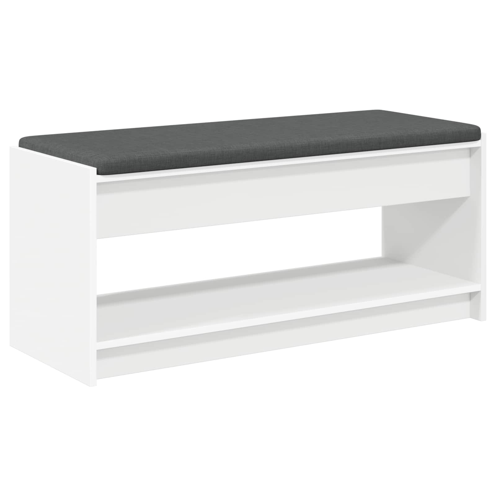Panca per ingresso con cuscino Bianco 103 x 38 x 45 cm