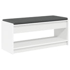 Panca per ingresso con cuscino Bianco 103 x 38 x 45 cm