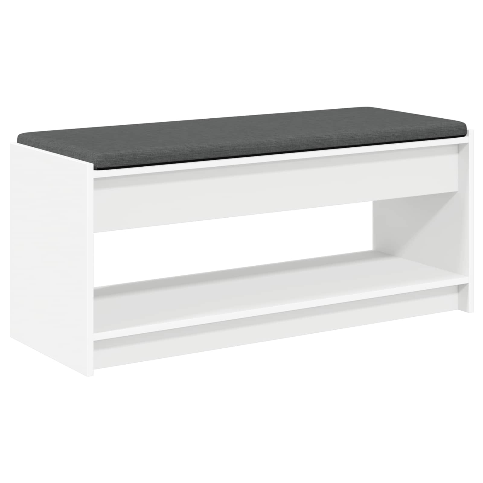 Panca per ingresso con cuscino Bianco 103 x 38 x 45 cm