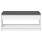 Panca per ingresso con cuscino Bianco 103 x 38 x 45 cm