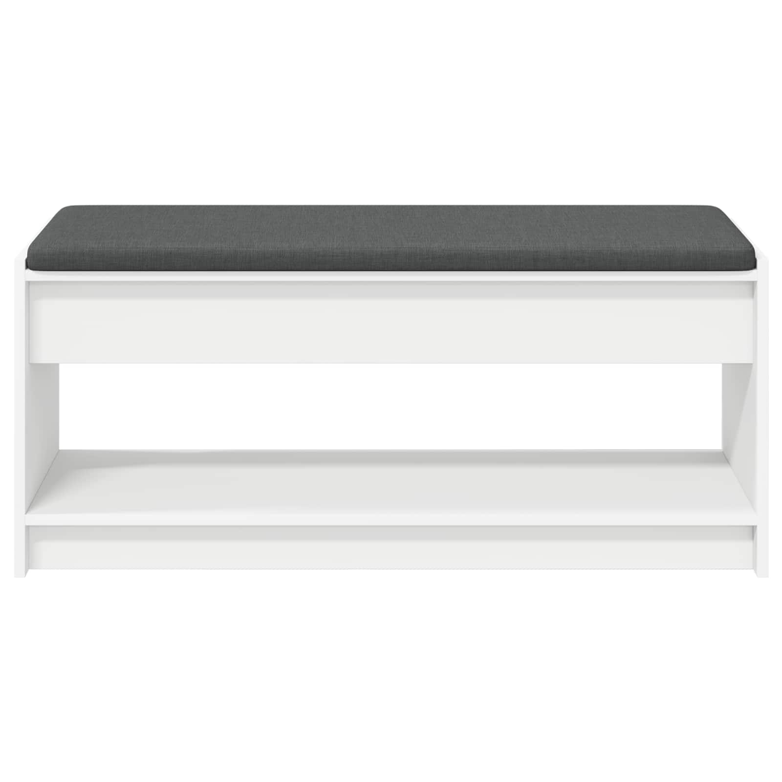 Panca per ingresso con cuscino Bianco 103 x 38 x 45 cm