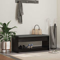 Panca per ingresso con cuscino Rovere Nero 103 x 38 x 45 cm