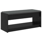 Panca per ingresso con cuscino Rovere Nero 103 x 38 x 45 cm