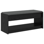 Panca per ingresso con cuscino Rovere Nero 103 x 38 x 45 cm