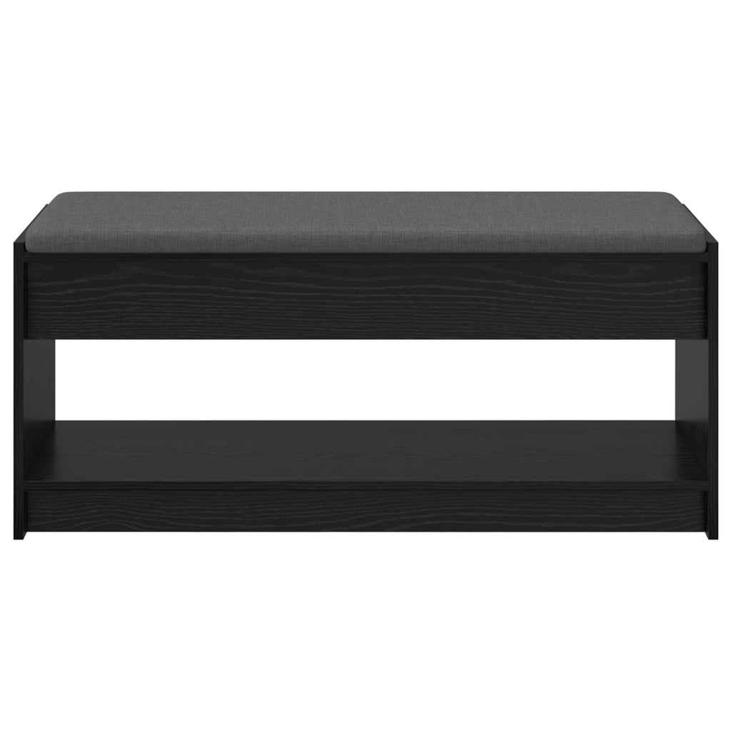Panca per ingresso con cuscino Rovere Nero 103 x 38 x 45 cm