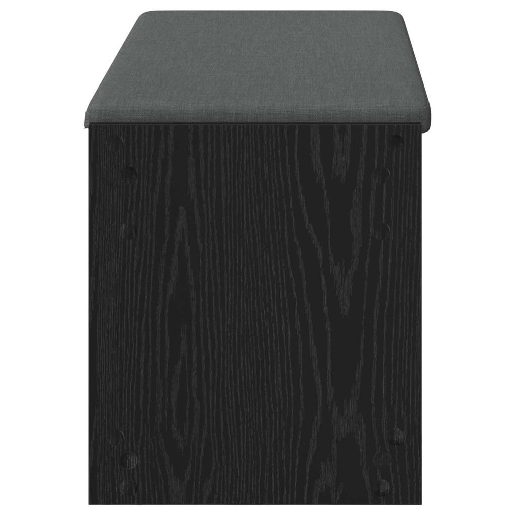 Panca per ingresso con cuscino Rovere Nero 103 x 38 x 45 cm