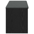 Panca per ingresso con cuscino Rovere Nero 103 x 38 x 45 cm