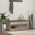 Panca per ingresso con cuscino Rovere Sonoma 103 x 38 x 45 cm
