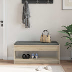 Panca per ingresso con cuscino Rovere Sonoma 103 x 38 x 45 cm