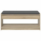 Panca per ingresso con cuscino Rovere Sonoma 103 x 38 x 45 cm