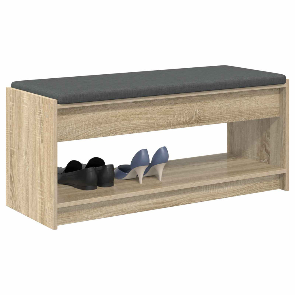 Panca per ingresso con cuscino Rovere Sonoma 103 x 38 x 45 cm
