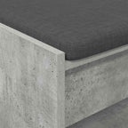 Panca per ingresso con cuscino Grigio Cemento 103 x 38 x 45 cm