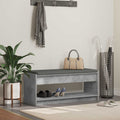 Panca per ingresso con cuscino Grigio Cemento 103 x 38 x 45 cm