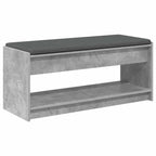 Panca per ingresso con cuscino Grigio Cemento 103 x 38 x 45 cm