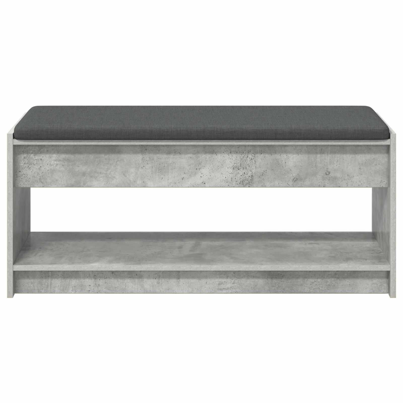 Panca per ingresso con cuscino Grigio Cemento 103 x 38 x 45 cm