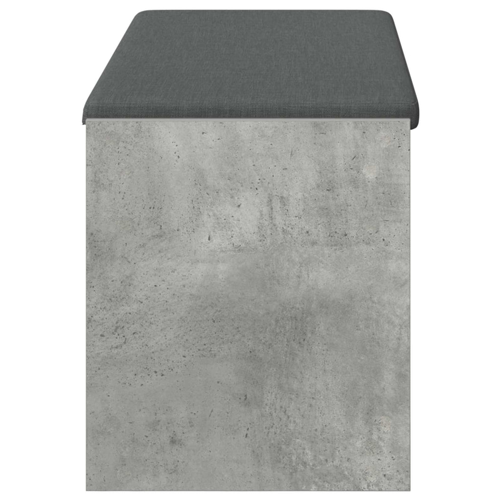 Panca per ingresso con cuscino Grigio Cemento 103 x 38 x 45 cm