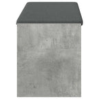 Panca per ingresso con cuscino Grigio Cemento 103 x 38 x 45 cm