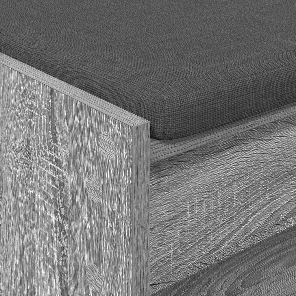 Panca per ingresso con cuscino Sonoma grigia 103 x 38 x 45 cm