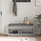 Panca per ingresso con cuscino Sonoma grigia 103 x 38 x 45 cm